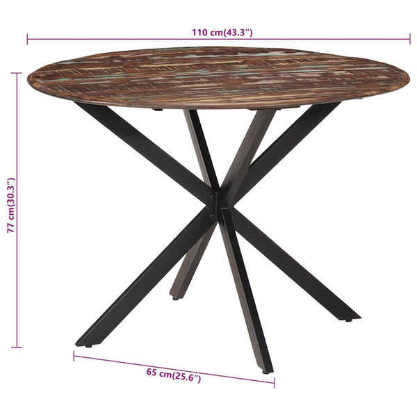 Esstisch Altholz Massiv Stahl Ø110cm