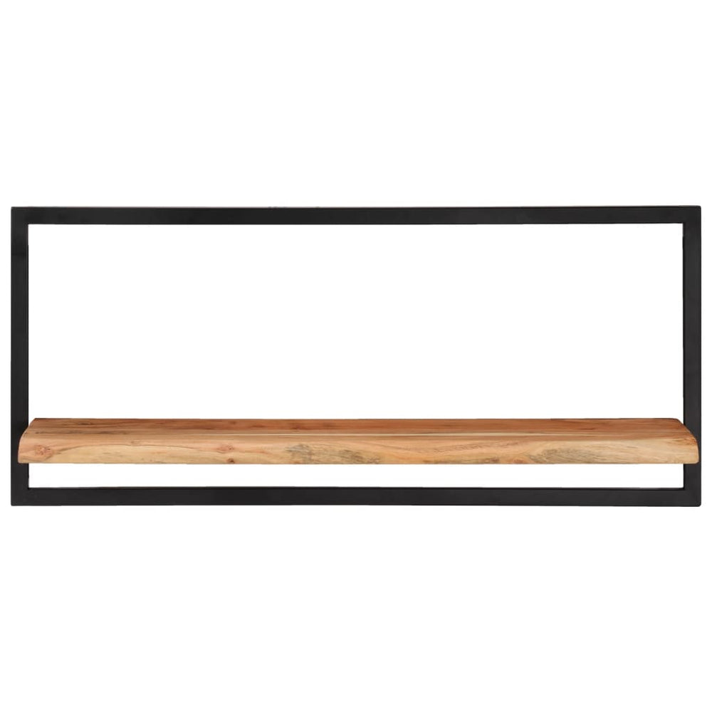vidaXL Étagères murales 2 pcs 80x25x35 cm Bois d'acacia massif et acier