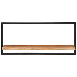 Wandregale aus Akazienholz, 2er Set