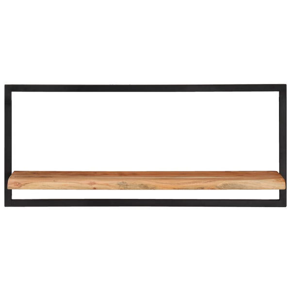 Wandregale aus Akazienholz, 2er Set