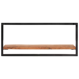 Wandregale aus Akazienholz, 2er Set