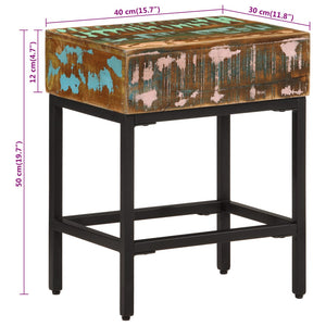 Beistelltisch Altholz Massiv 40x30x51 cm