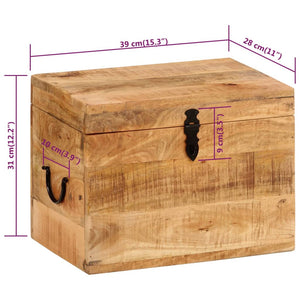 Massivholz Mango Aufbewahrungsbox 39x28x31cm