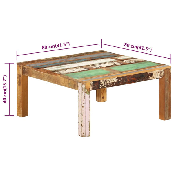Couchtisch Altholz Massiv 80x80 cm