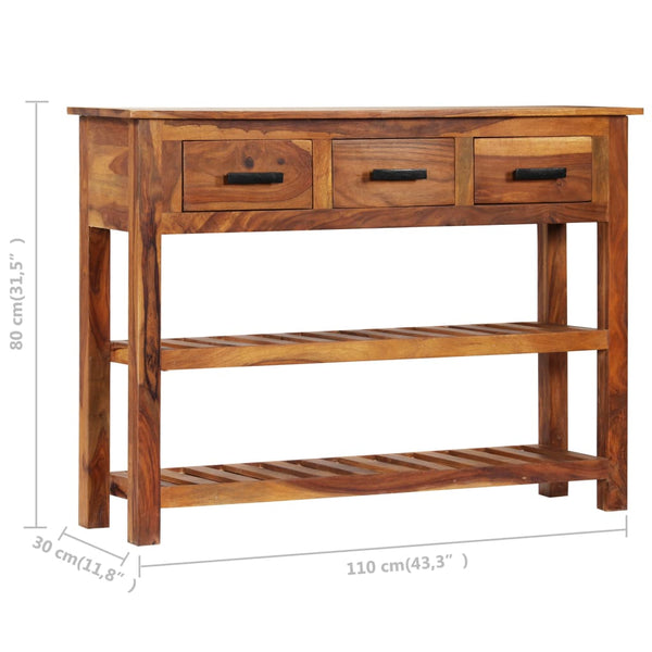 Akazie Sideboard mit 3 Schubladen
