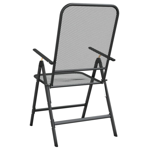 Klappbare Gartenstühle 4 Stk. Streckgitter Anthrazit