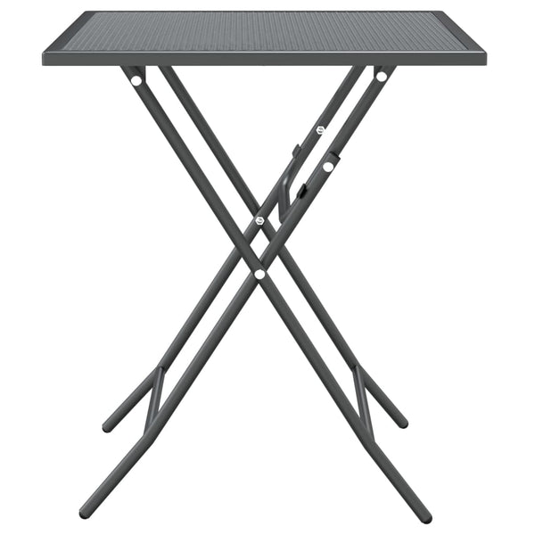 Gartentisch 60x60x72 cm Streckmetall Anthrazit