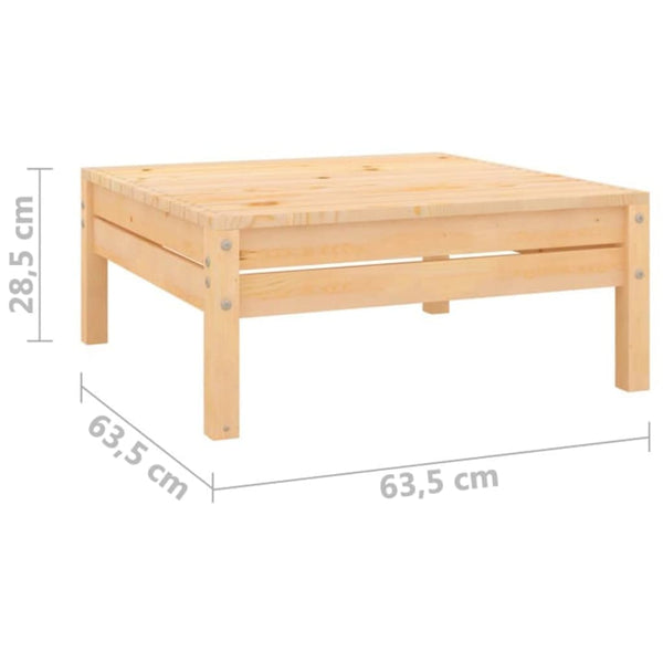 3-tlg. Garten-Lounge-Set Massivholz Kiefer