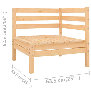 3-tlg. Garten-Lounge-Set Kiefer Massivholz