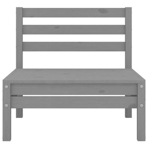 4-tlg. Garten-Lounge-Set Grau Kiefer Massivholz
