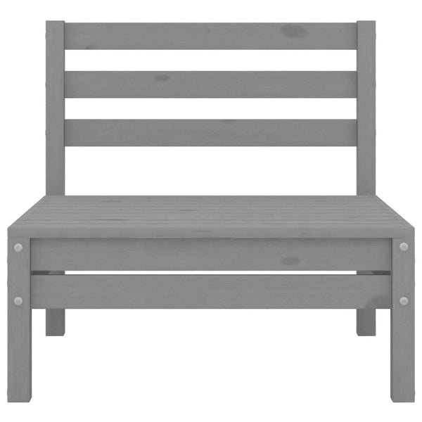 3-tlg. Garten-Lounge-Set Grau Kiefer Massivholz