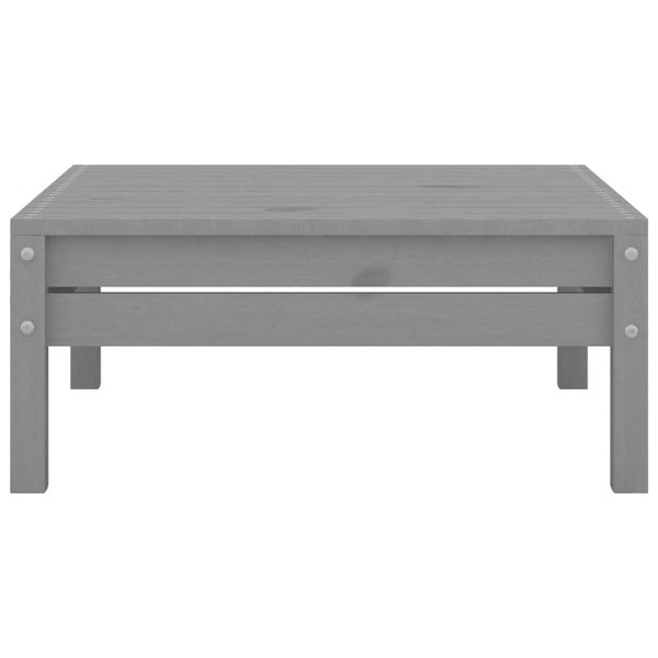 4-tlg. Garten-Lounge-Set Grau Kiefer Massivholz
