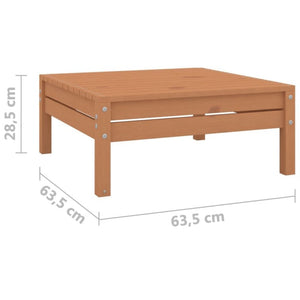 4-tlg. Garten-Lounge-Set Honigbraun Massivholz Kiefer