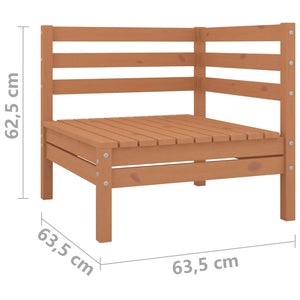 4-tlg. Garten-Lounge-Set Honigbraun Massivholz Kiefer