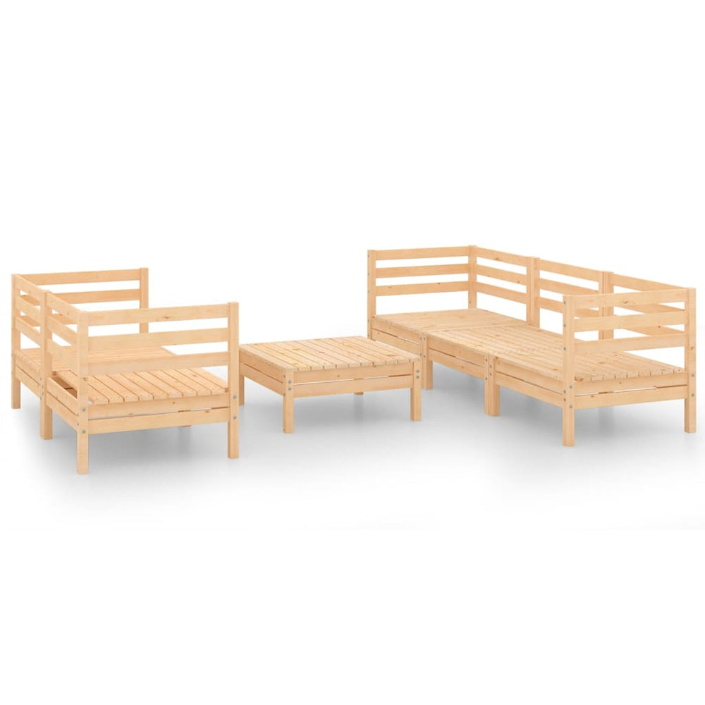 vidaXL 6-Piece Garden Lounge Set Solid Pine Wood