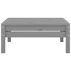 7-tlg. Garten-Lounge-Set Grau Kiefer Massivholz