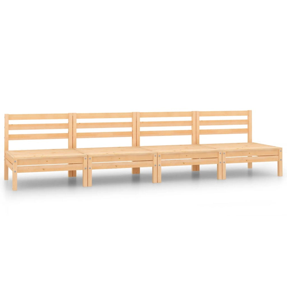 vidaXL 4-Piece Garden Lounge Set Solid Pine Wood