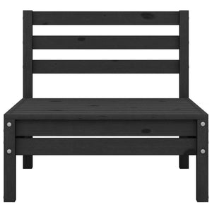5-tlg. Garten-Lounge-Set Schwarz Massivholz Kiefer