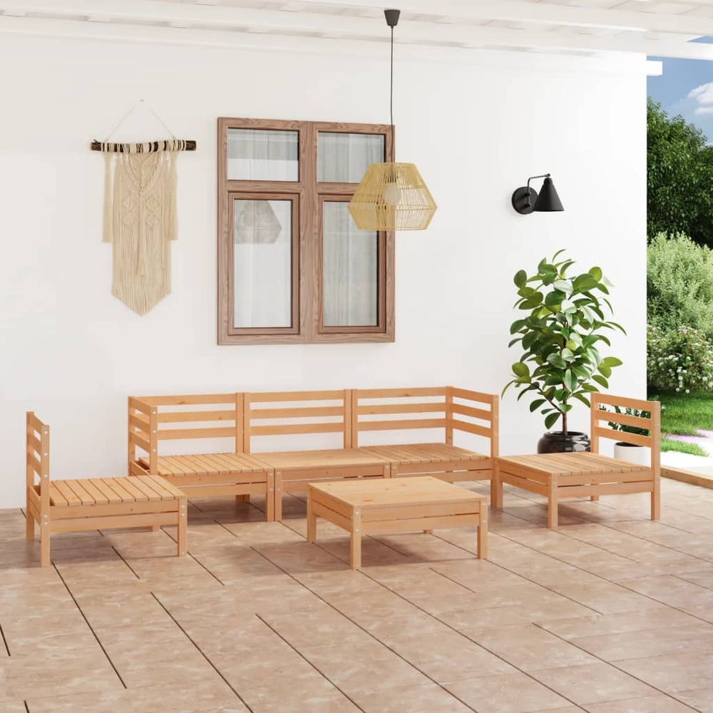 vidaXL 6-Piece Garden Lounge Set Solid Pine Wood