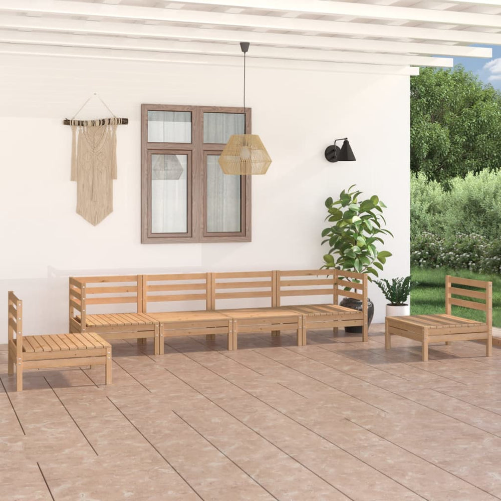 vidaXL 6-Piece Garden Lounge Set Solid Pine Wood