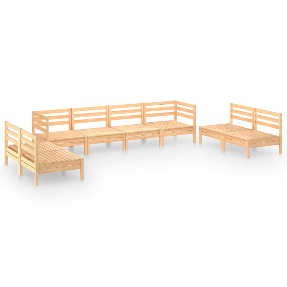 vidaXL 8-Piece Garden Lounge Set Solid Pine Wood