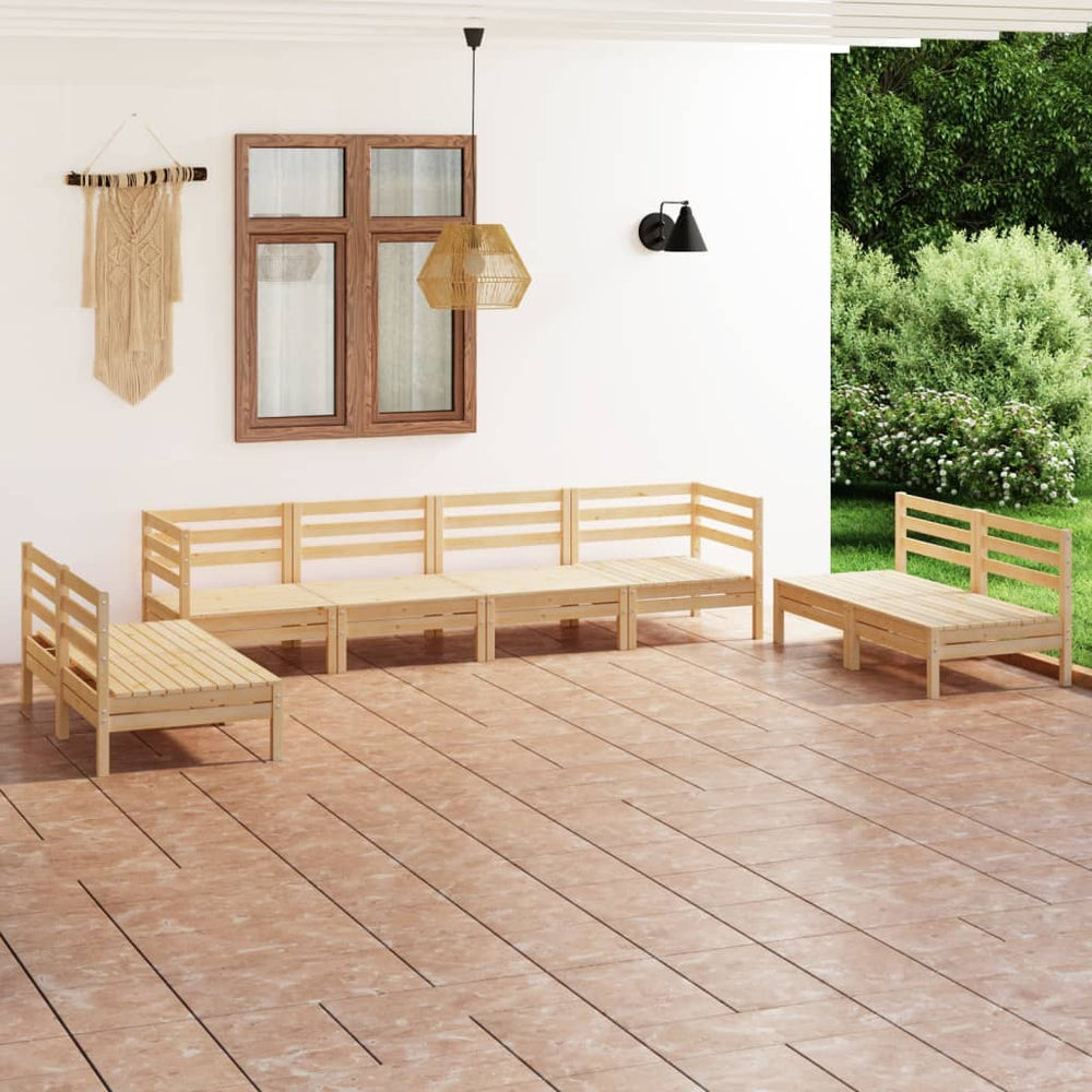 vidaXL 8-Piece Garden Lounge Set Solid Pine Wood