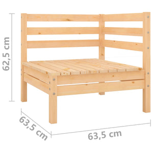 3-tlg. Garten-Lounge-Set Massivholz Kiefer