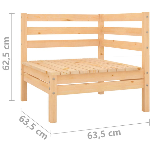 3-tlg. Garten-Lounge-Set Massivholz Kiefer