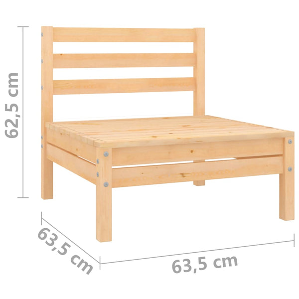 3-tlg. Garten-Lounge-Set Massivholz Kiefer