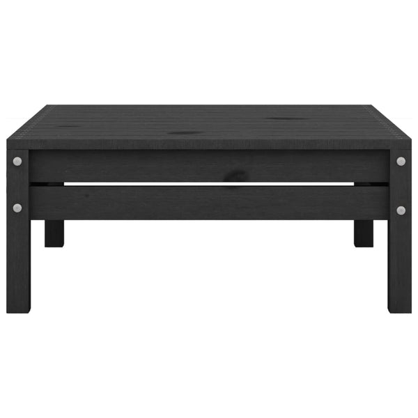 3-tlg. Garten-Lounge-Set Schwarz Massivholz Kiefer