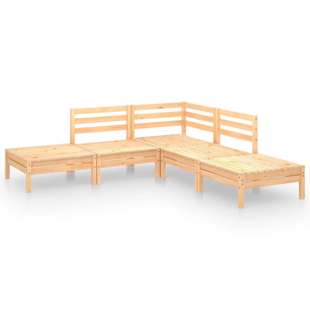 vidaXL 5-Piece Garden Lounge Set Solid Pine Wood