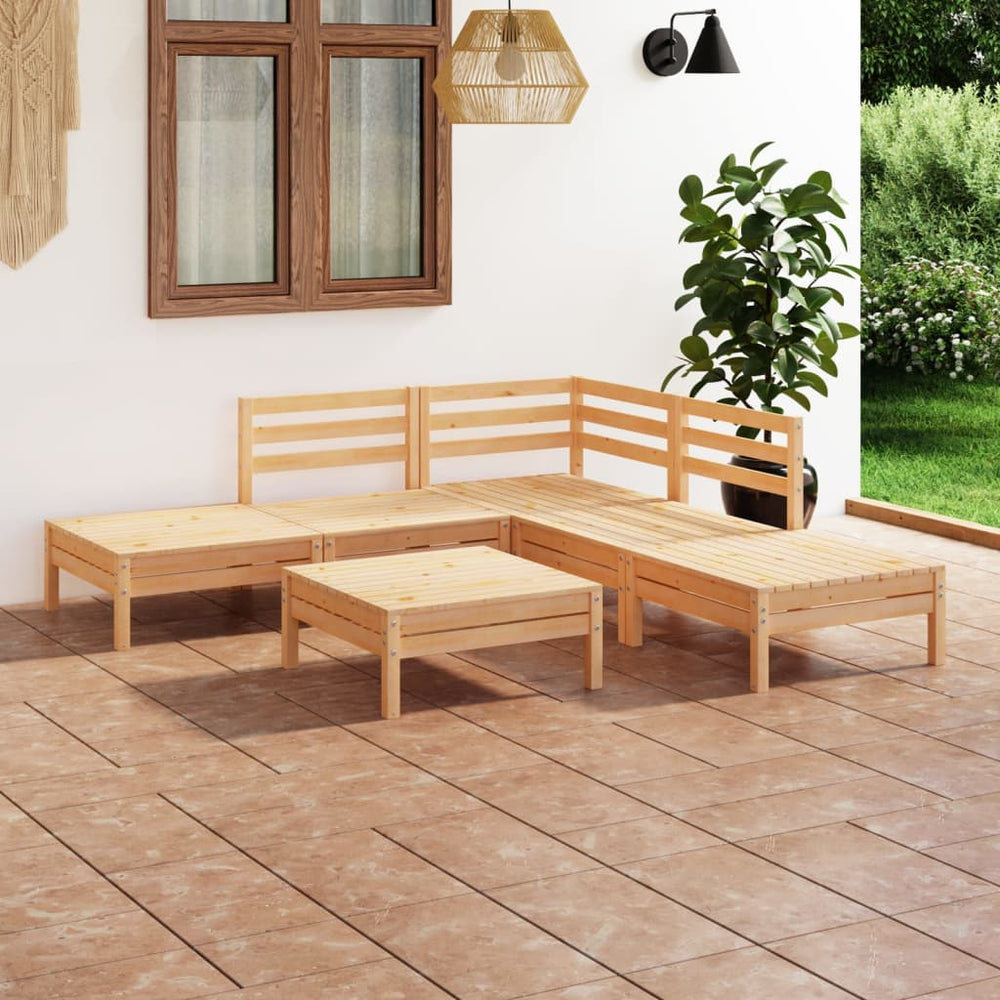 vidaXL 6-Piece Garden Lounge Set Solid Pine Wood