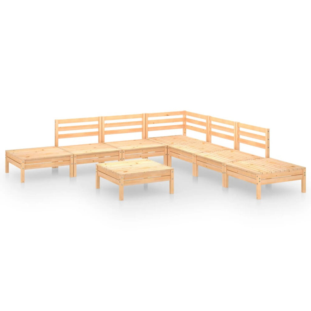 vidaXL 8-Piece Garden Lounge Set Solid Pine Wood