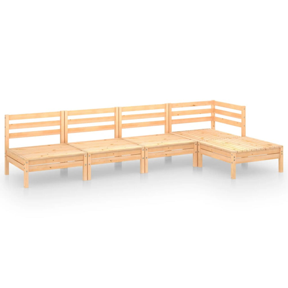 vidaXL 5-Piece Garden Lounge Set Solid Pine Wood