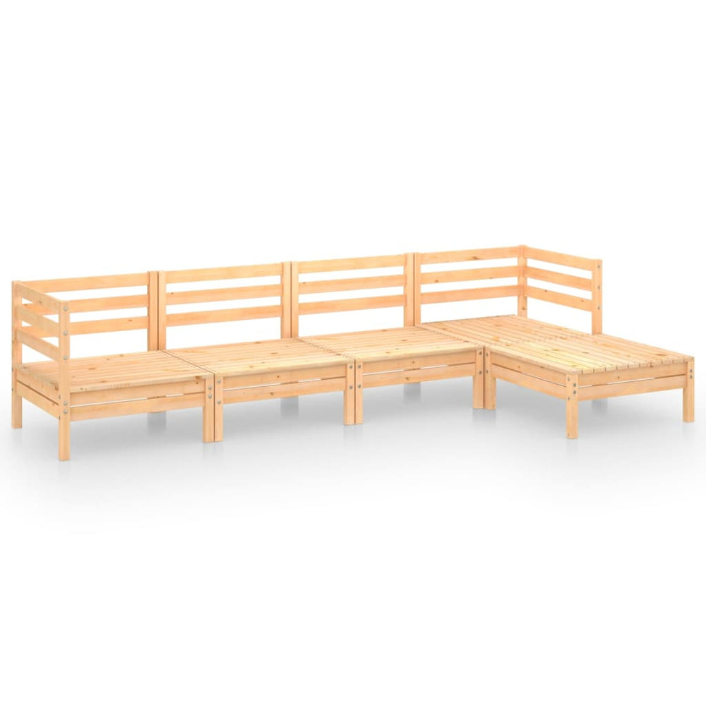 vidaXL 5-piece Garden Lounge Set Solid Pine Wood