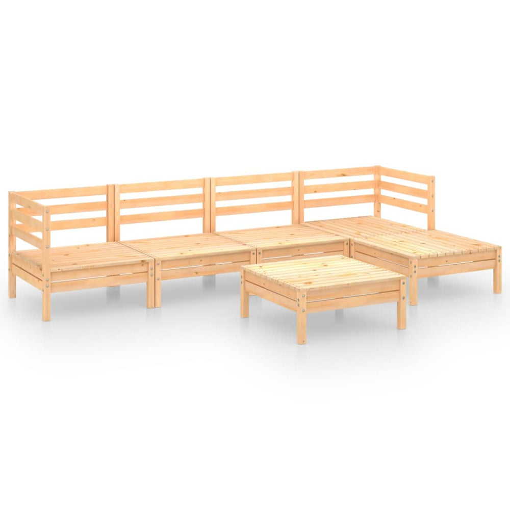 vidaXL 6-Piece Garden Lounge Set Solid Pine Wood