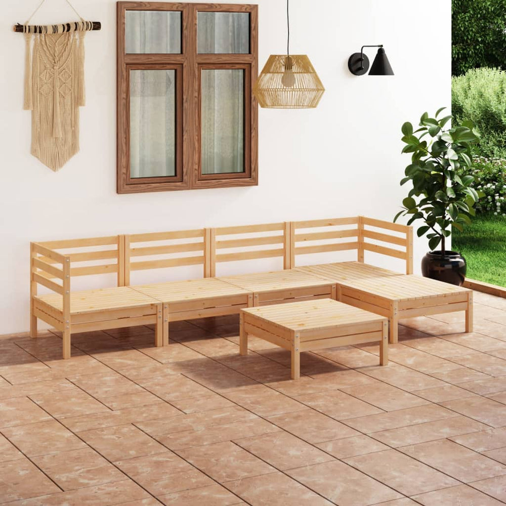 vidaXL 6-Piece Garden Lounge Set Solid Pine Wood