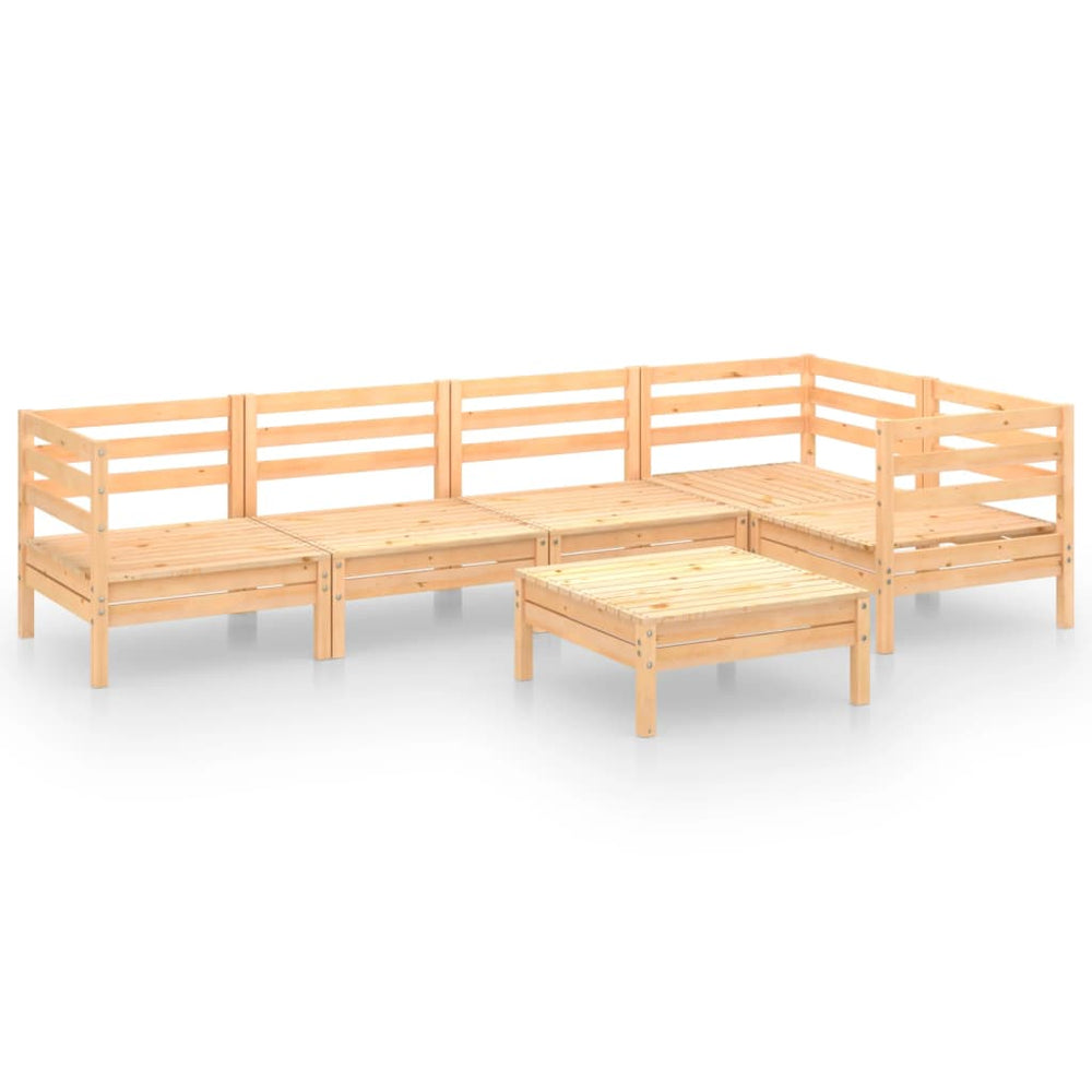 vidaXL Ensemble de mobilier de jardin 6 pcs Bois de pin massif