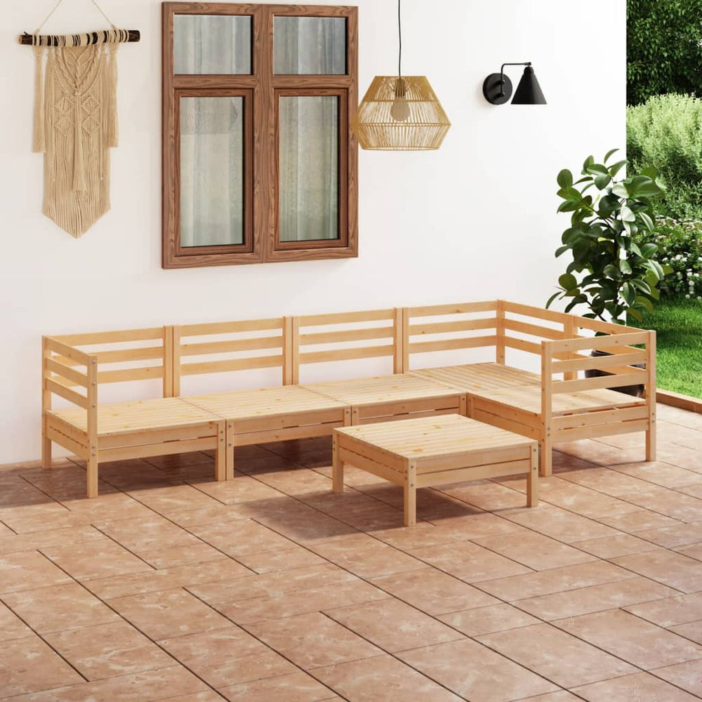 vidaXL Ensemble de mobilier de jardin 6 pcs Bois de pin massif
