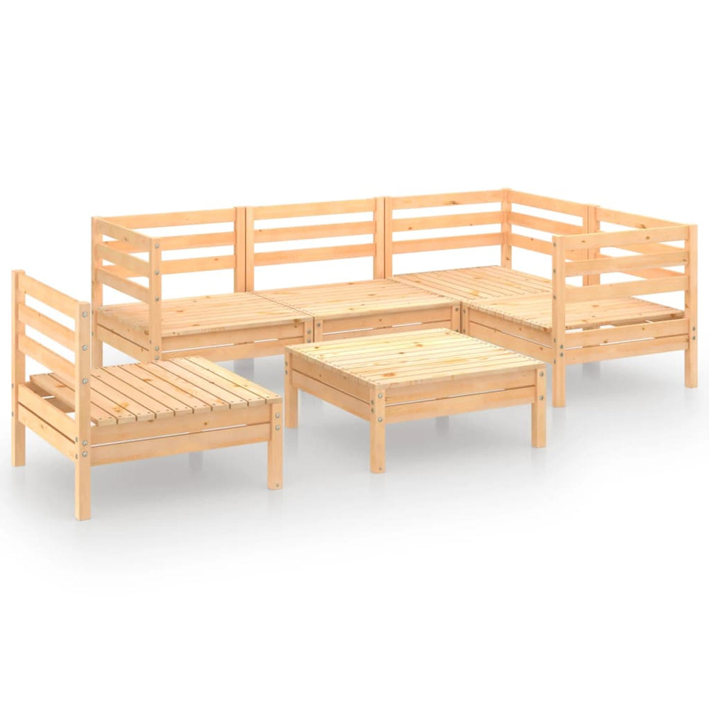 vidaXL Ensemble de mobilier de jardin 6 pcs Bois de pin massif