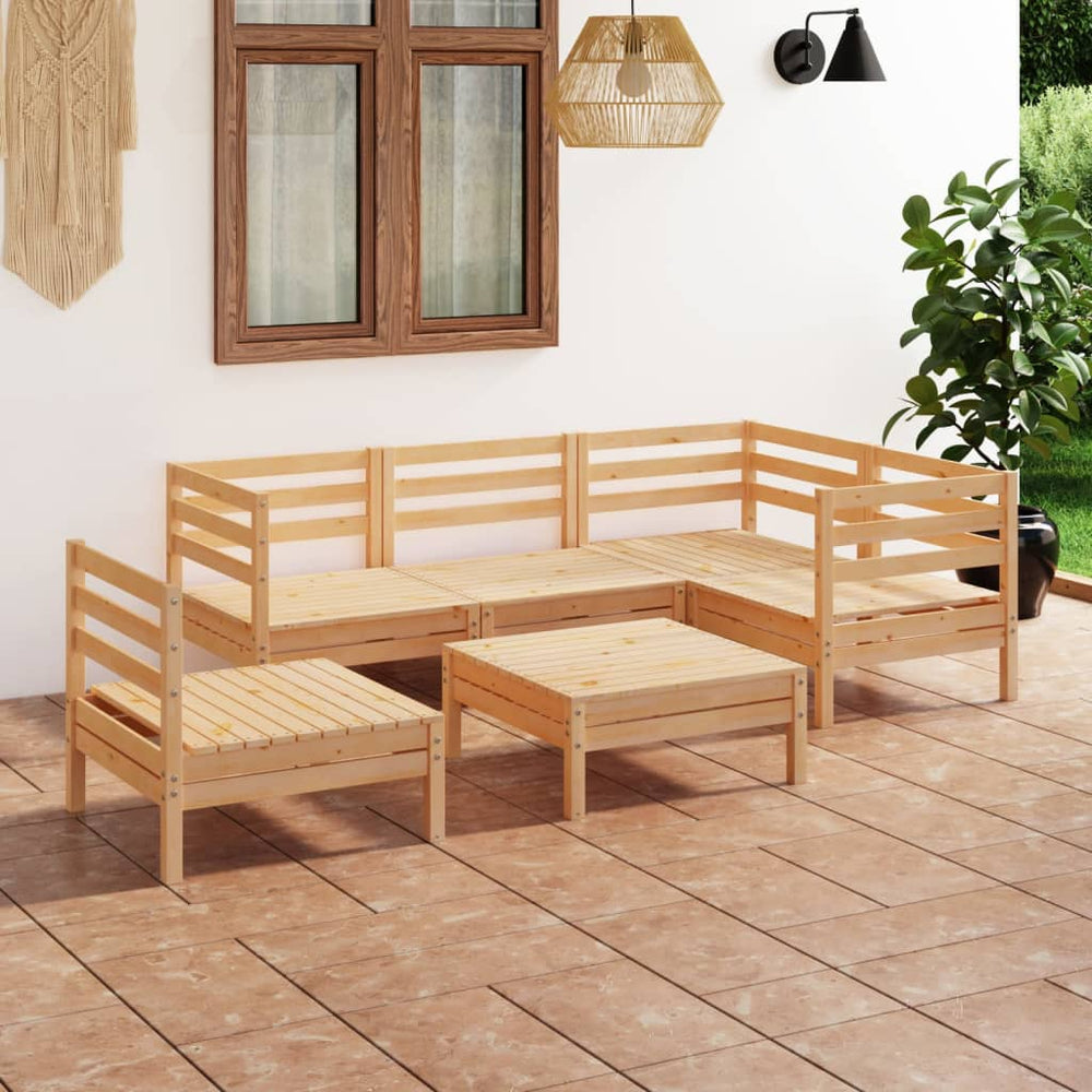vidaXL Ensemble de mobilier de jardin 6 pcs Bois de pin massif