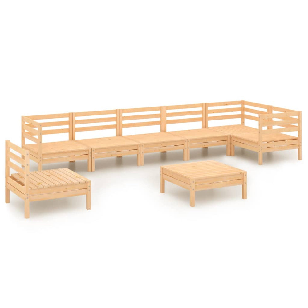 vidaXL Salon de jardin 8 pcs en pin massif