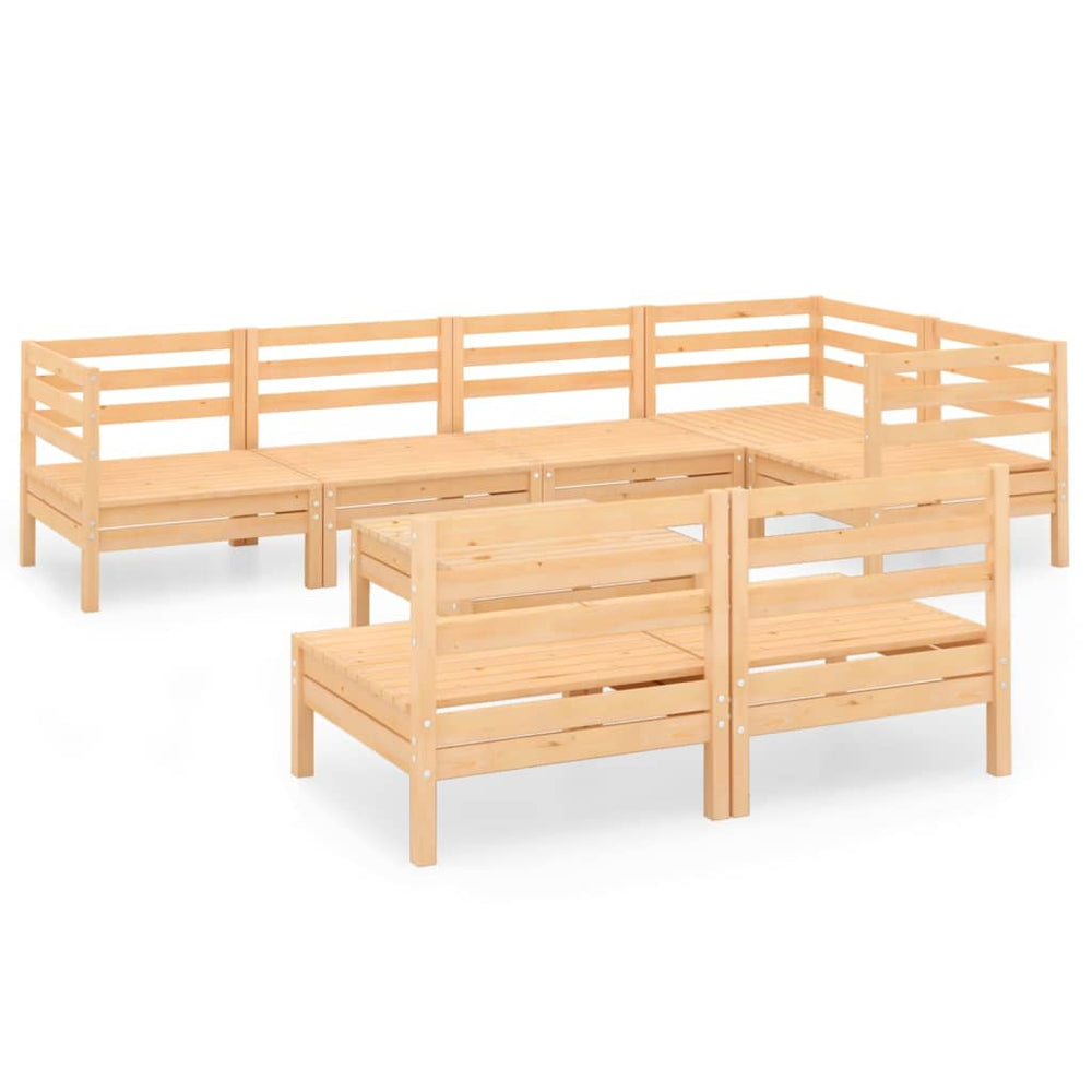 vidaXL Salon de jardin 8 pcs en pin massif