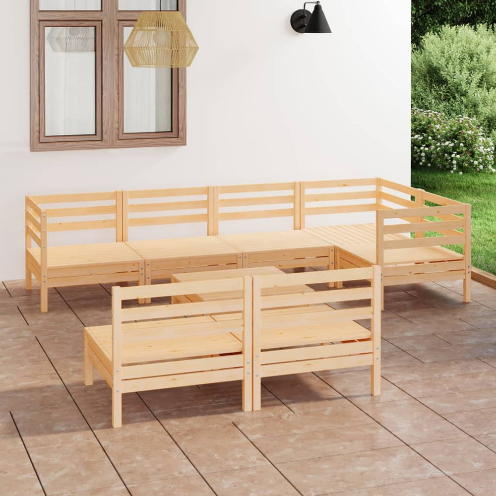 vidaXL Salon de jardin 8 pcs en pin massif