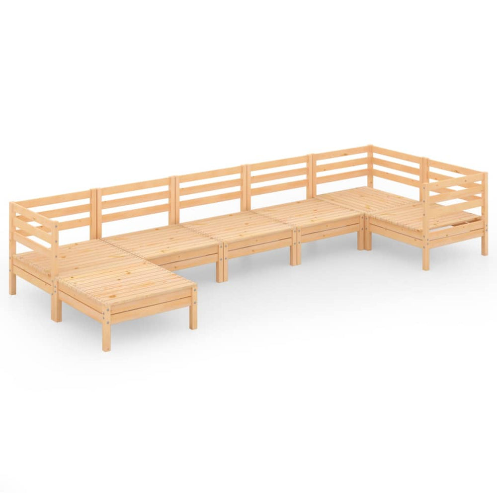 vidaXL Salon de jardin 7 pcs en bois de pin massif