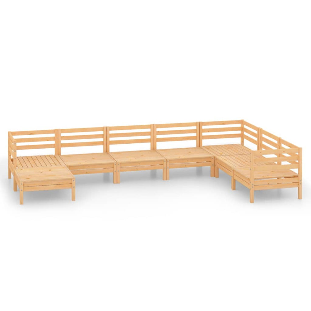 vidaXL Salon de jardin 8 pcs en pin massif