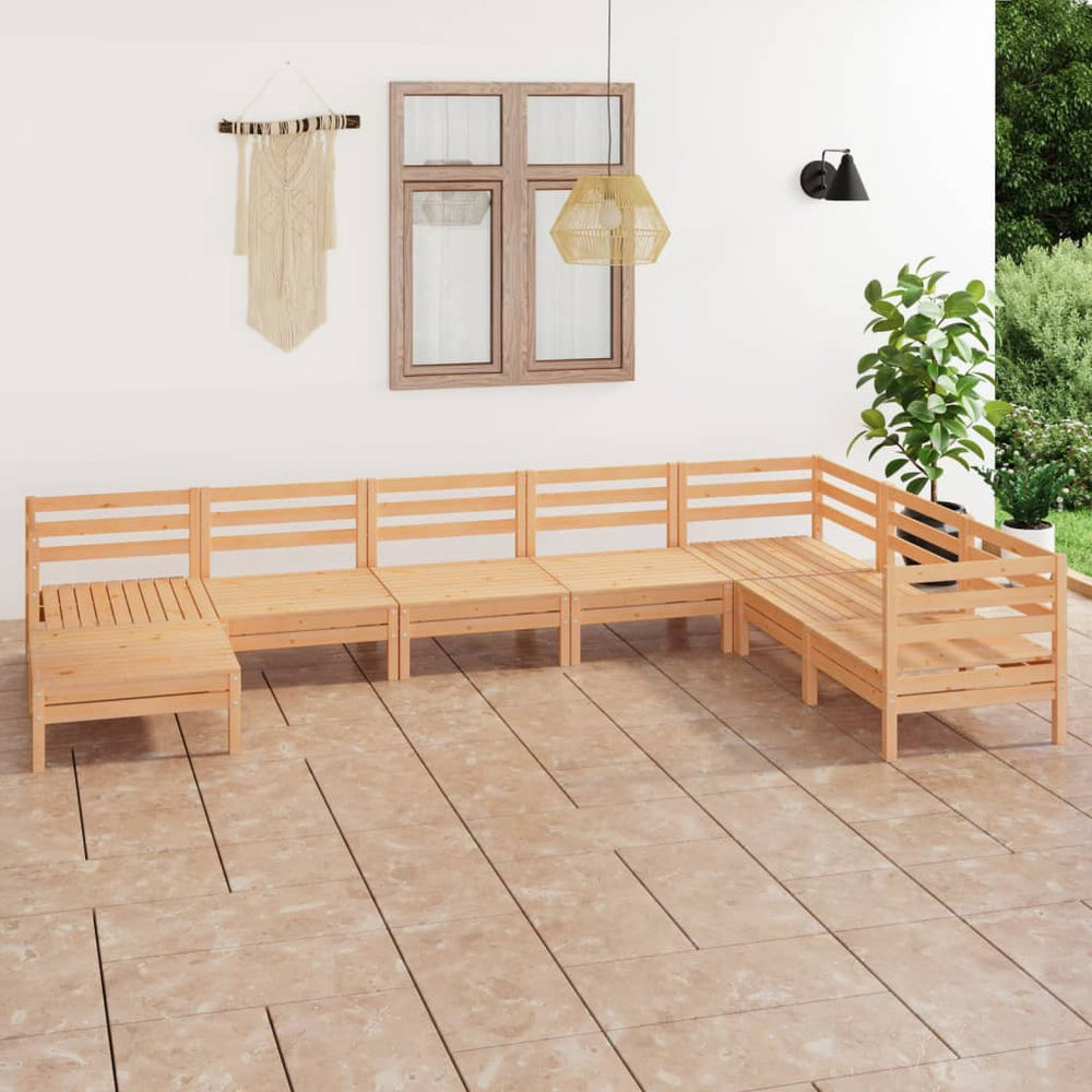vidaXL Salon de jardin 8 pcs en pin massif