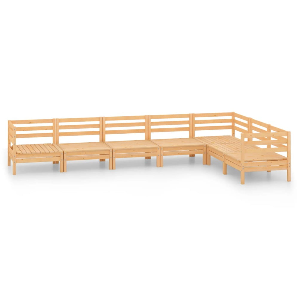 vidaXL Salon de jardin 7 pcs en bois de pin massif