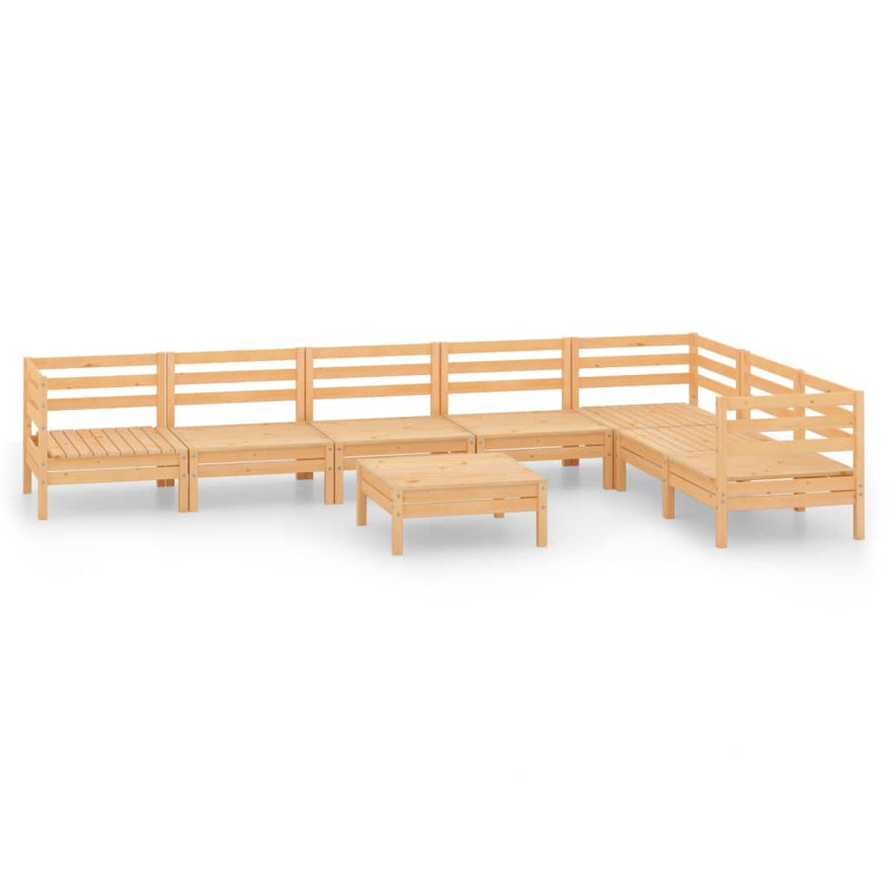 vidaXL Salon de jardin 8 pcs en pin massif