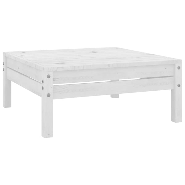 9-tlg. Garten-Lounge-Set Massivholz Kiefer Weiß